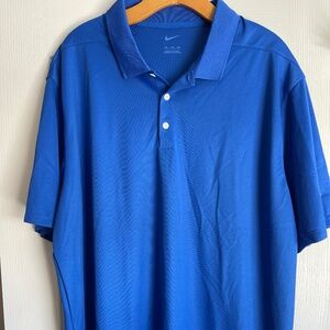 Men's Nike Dri Fit Golf Polo - Electric Blue (XXL)